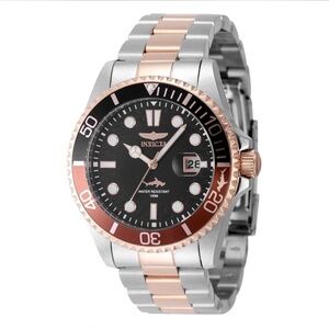 Invicta Silver and Rose Gold Dive Watch